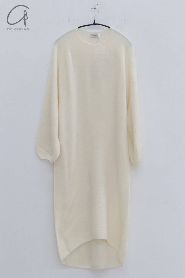 SWAYING 24 Autumn and Winter Seamless Strong Shrink Long Sleeve Dress SW-SW24AW2L12-BAI White
